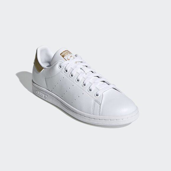 Adidas Originals Women's White Gold Metallic Stan Smith shoes G58184 - Picture 1 of 8